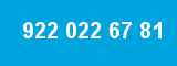 922 022 67 81 922 022 67 81
